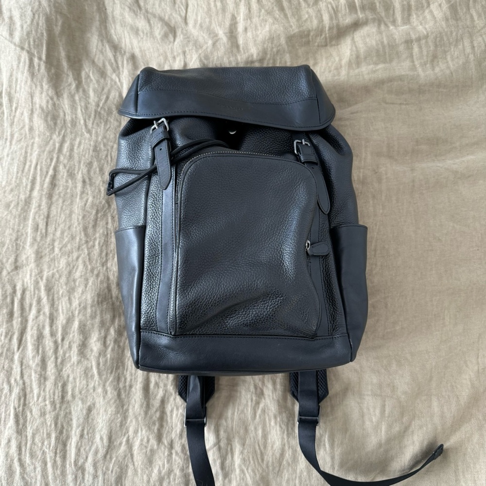 Authentic Coach Leather Backpack - image 1